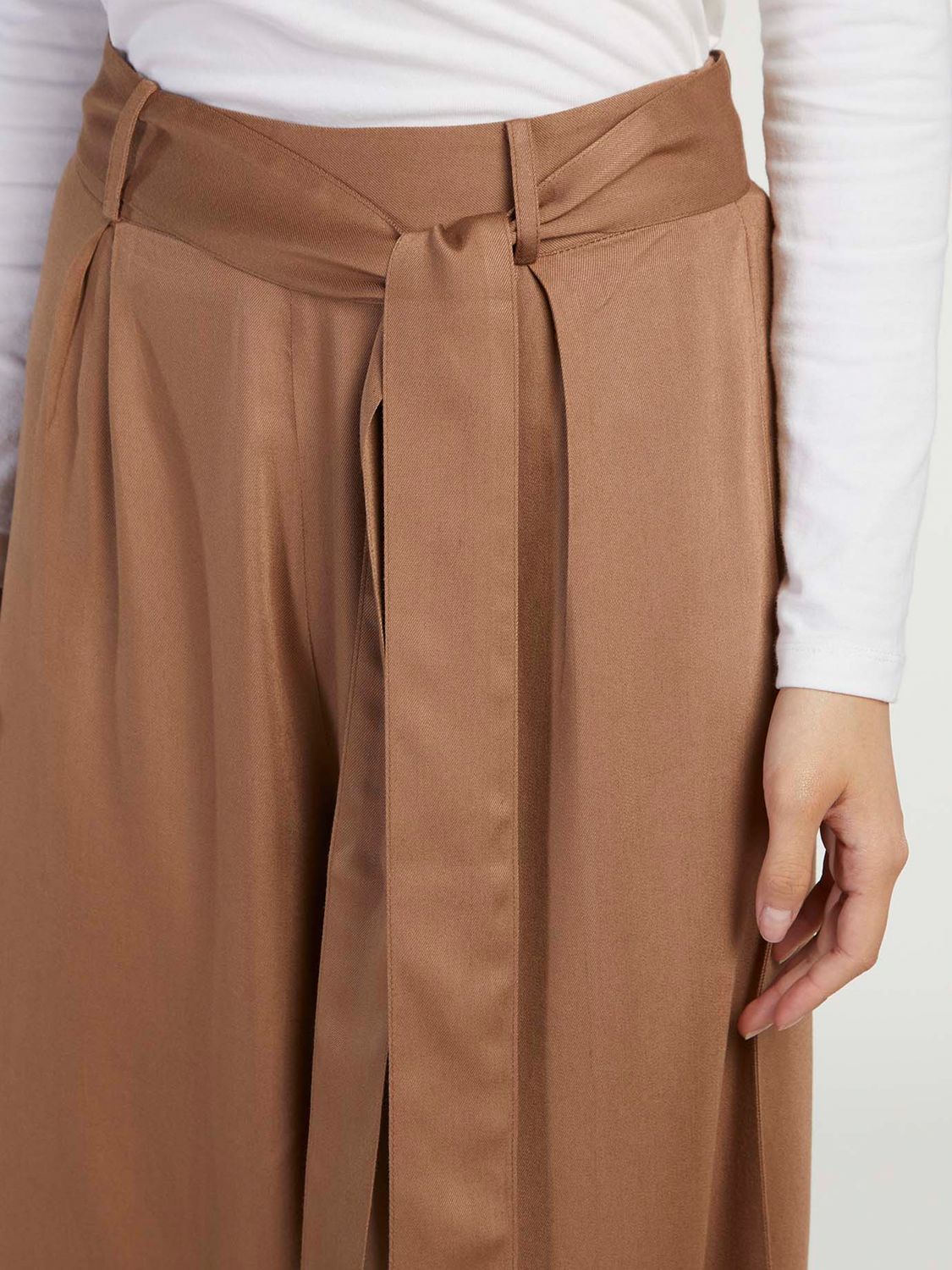 Abercrombie & Fitch wide leg twill pants in camel