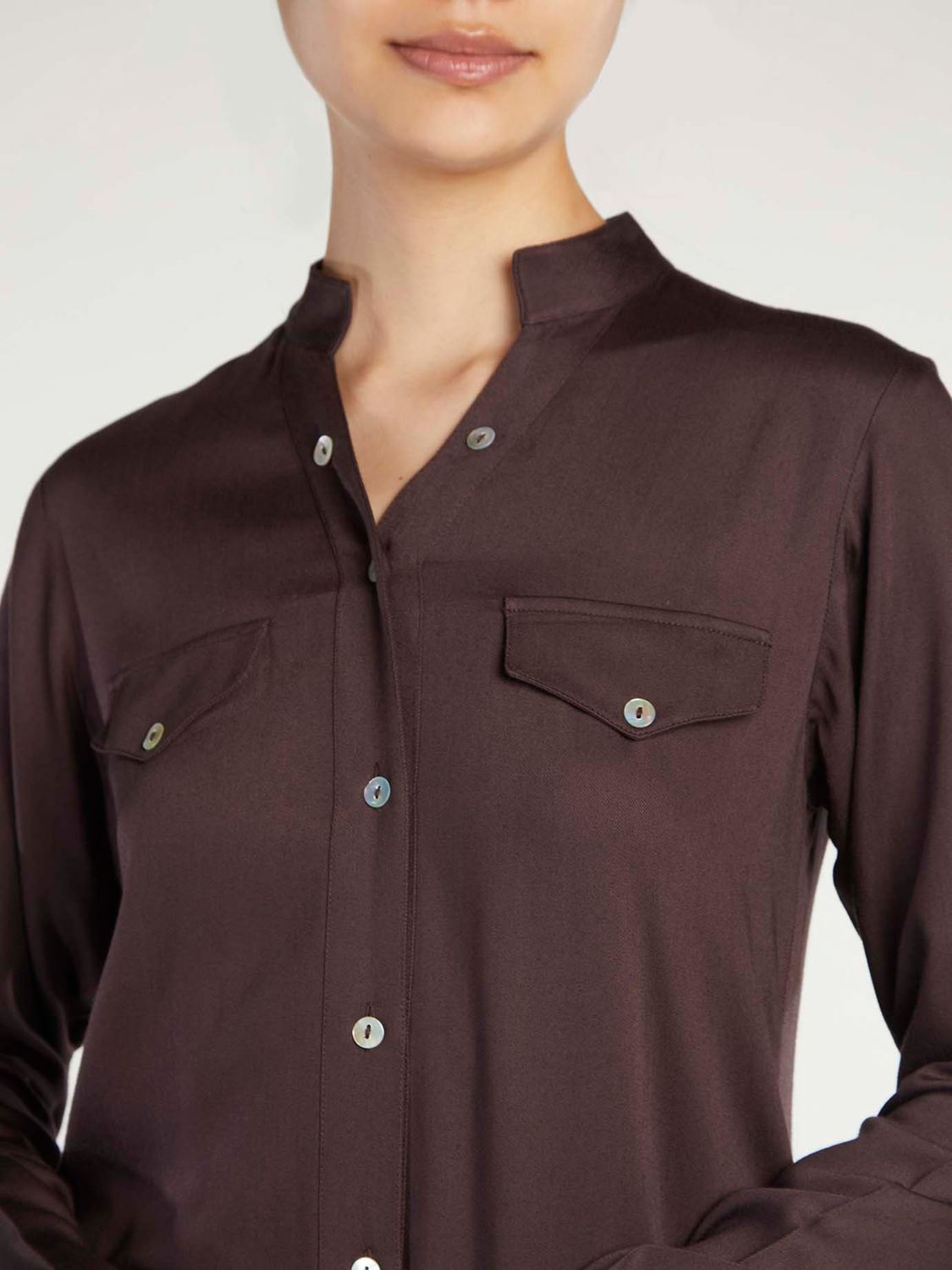 Buy Aab Slim Fit Shirt Maxi Dress, Brown Online at johnlewis.com