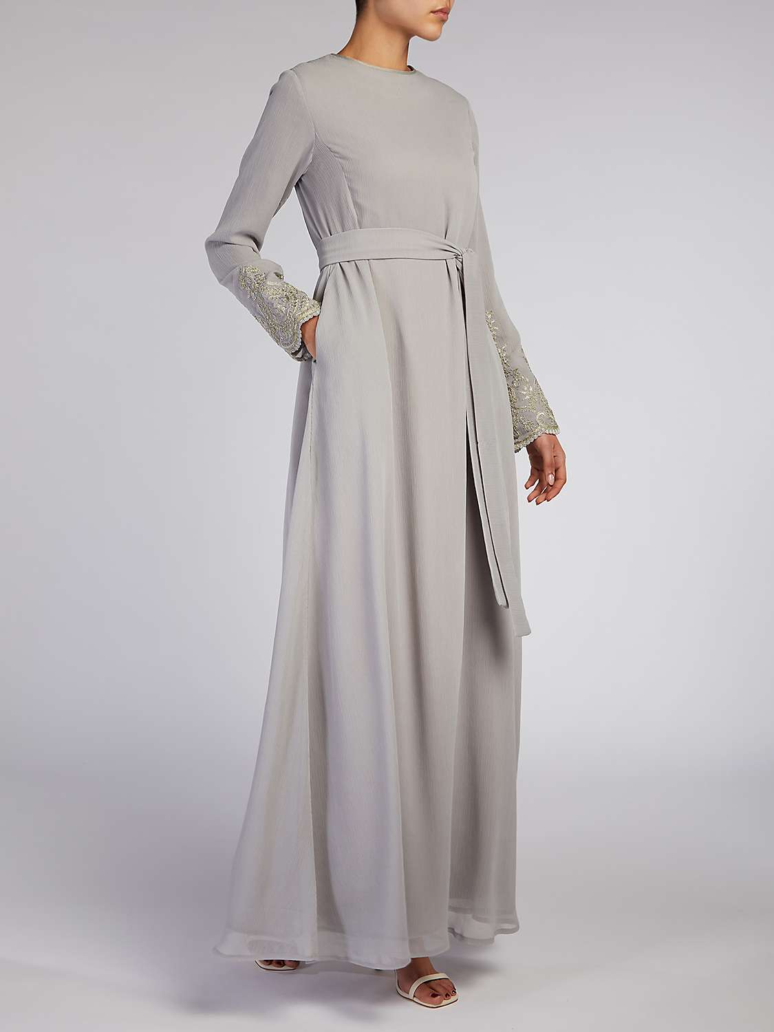 Buy Aab  Moonlight Garden Maxi Dress, Grey Online at johnlewis.com