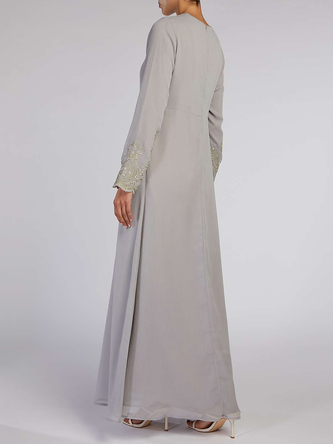 Buy Aab  Moonlight Garden Maxi Dress, Grey Online at johnlewis.com