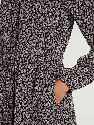 Aab Floral Tiered Shirt Maxi Dress, Black/Multi