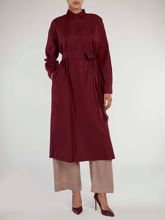 Aab Loose Fit Shirt Dress, Red