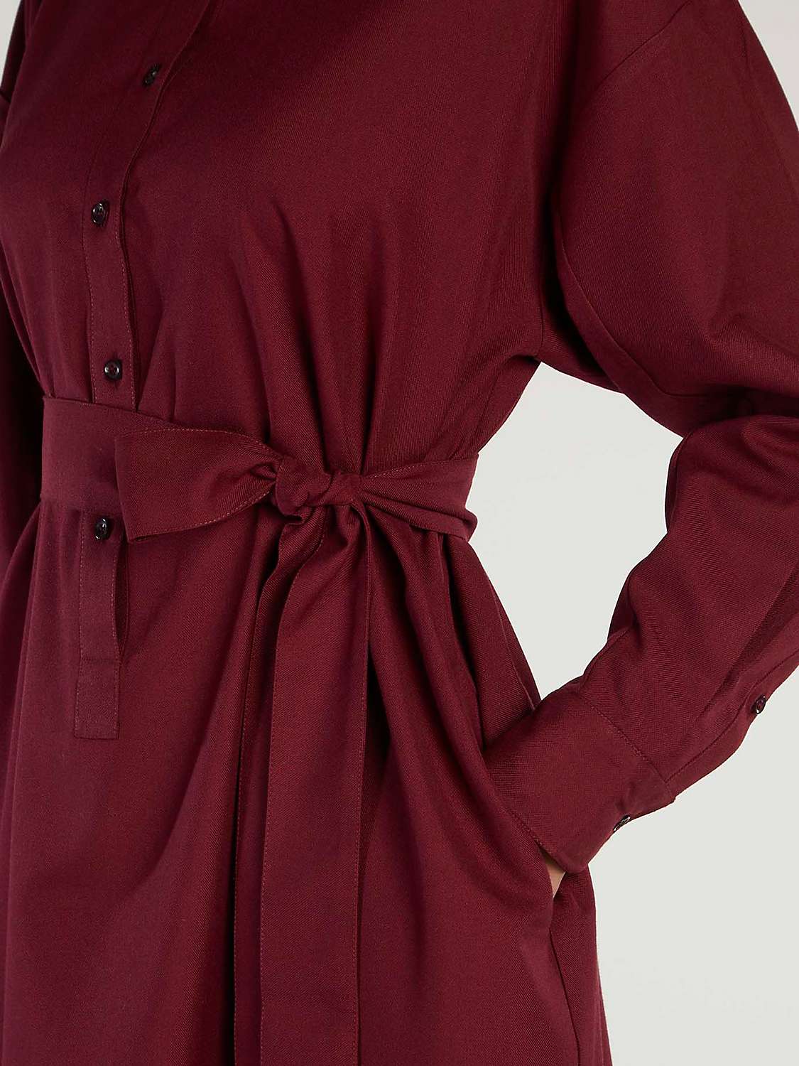 Buy Aab Loose Fit Shirt Dress, Red Online at johnlewis.com
