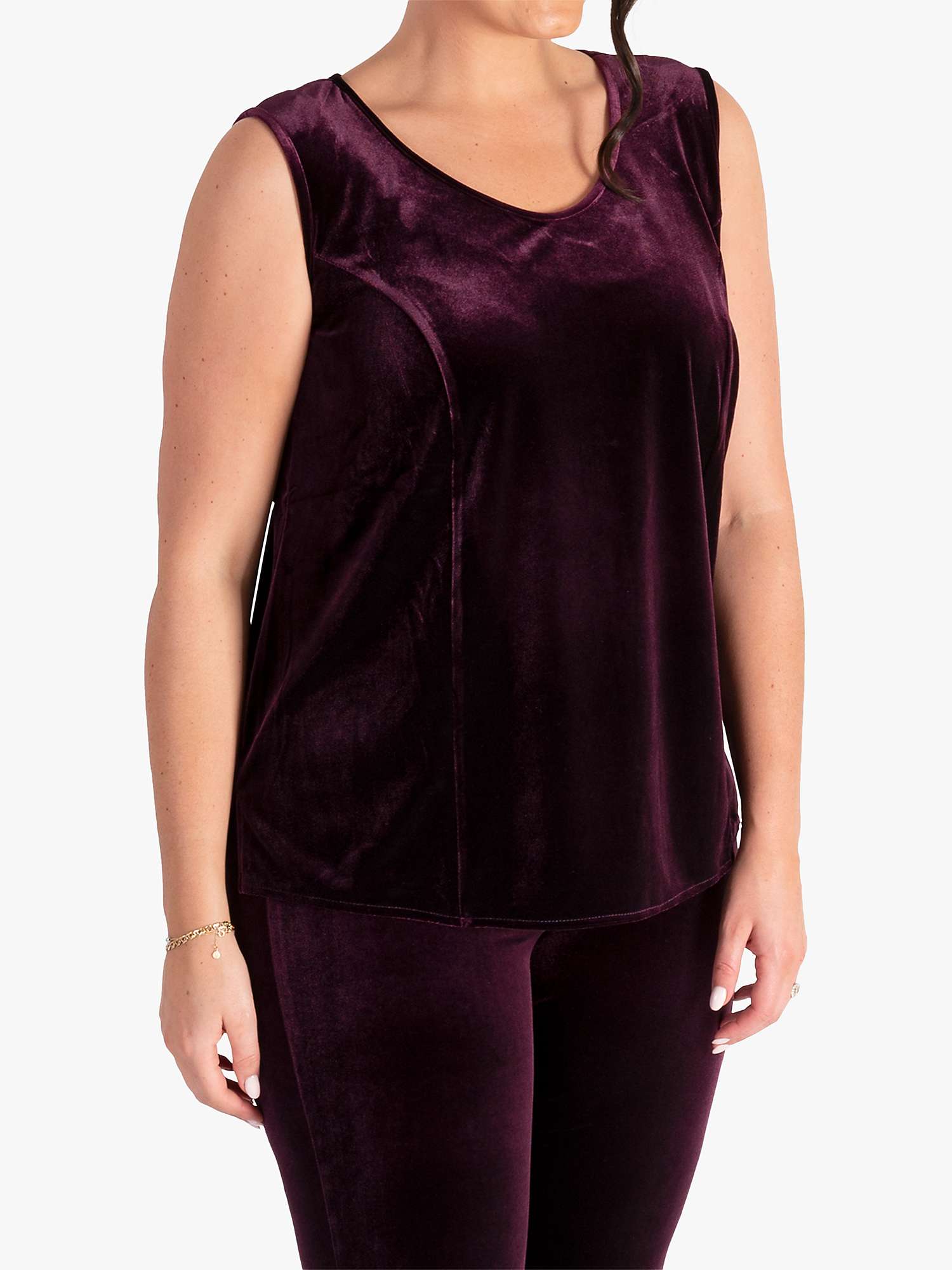 Buy chesca Stretch Velvet Unlined Cami Online at johnlewis.com