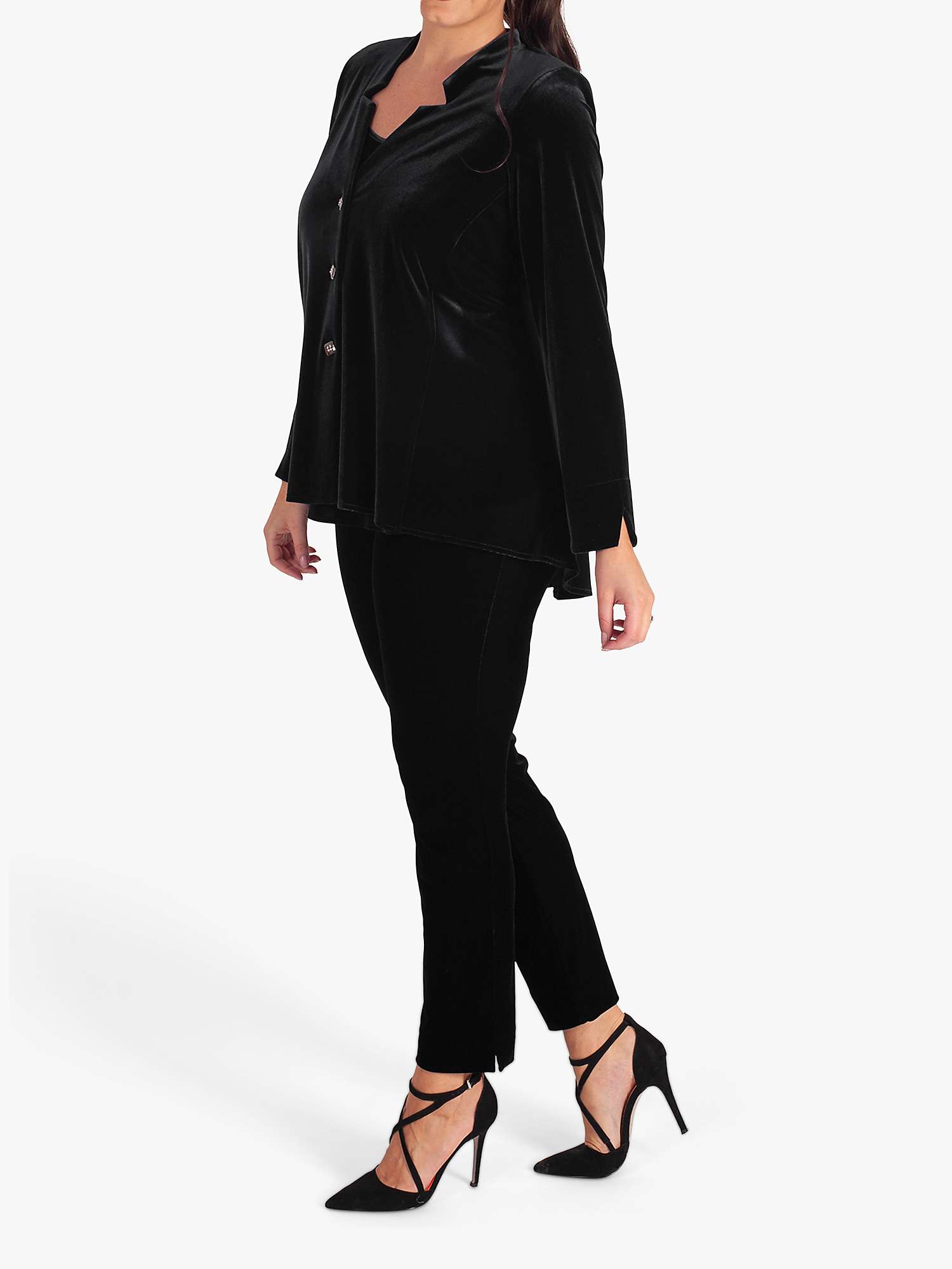 Buy chesca Notch Neck Stretch Velvet Top Online at johnlewis.com