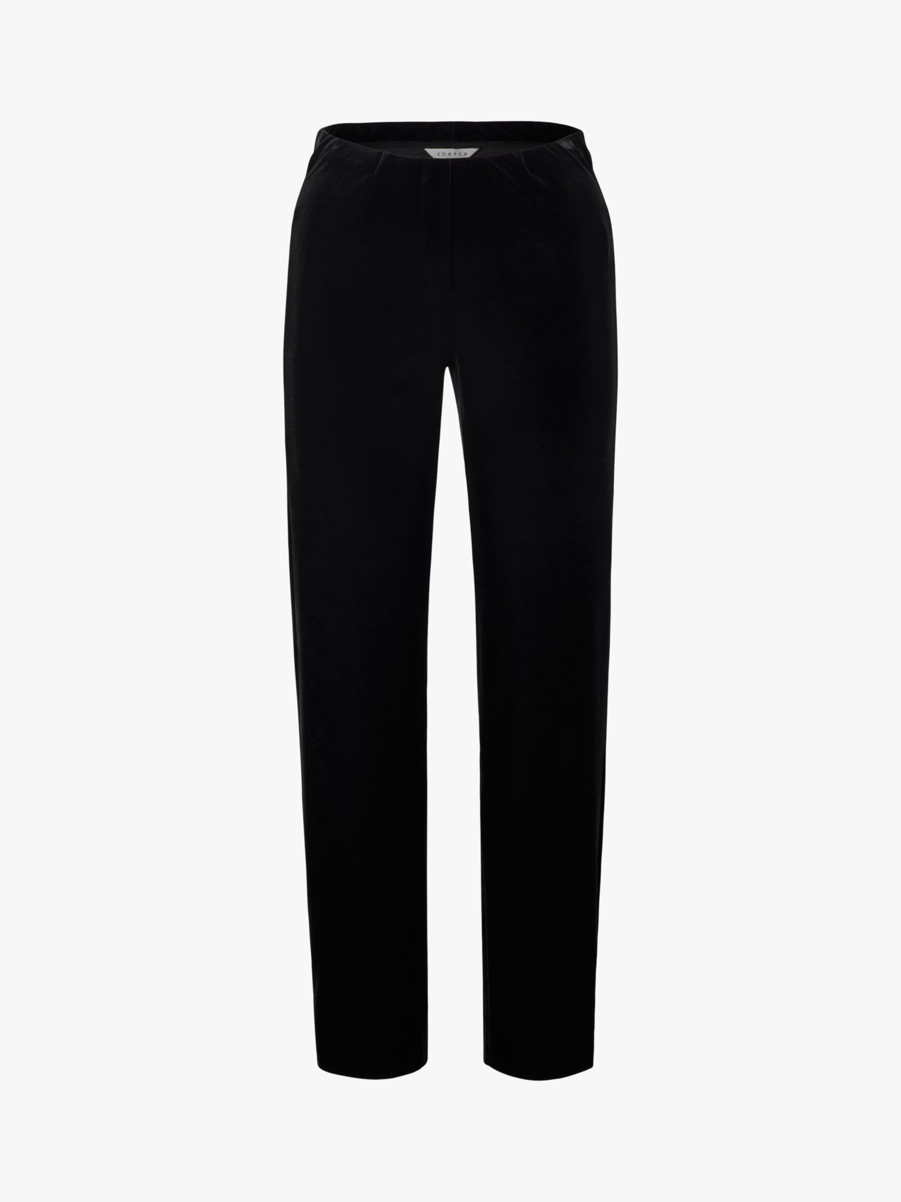 chesca Velvet Trousers, Black, 12-14