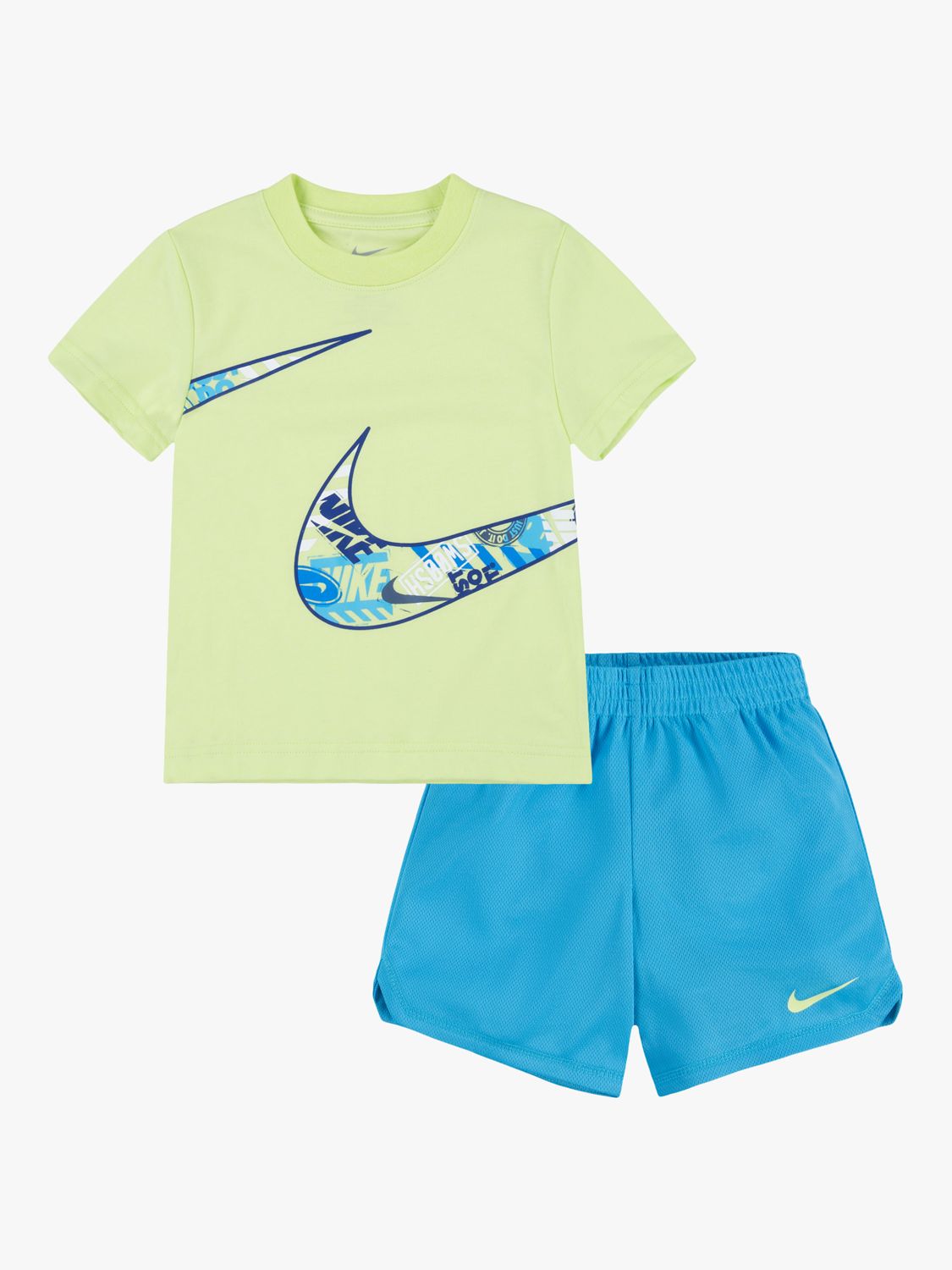 Nike Kids' Air T-Shirt and Shorts Set, Baltic Blue, 2-3 years
