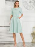 Jolie Moi Anica Fold Neck Dress, Light Green