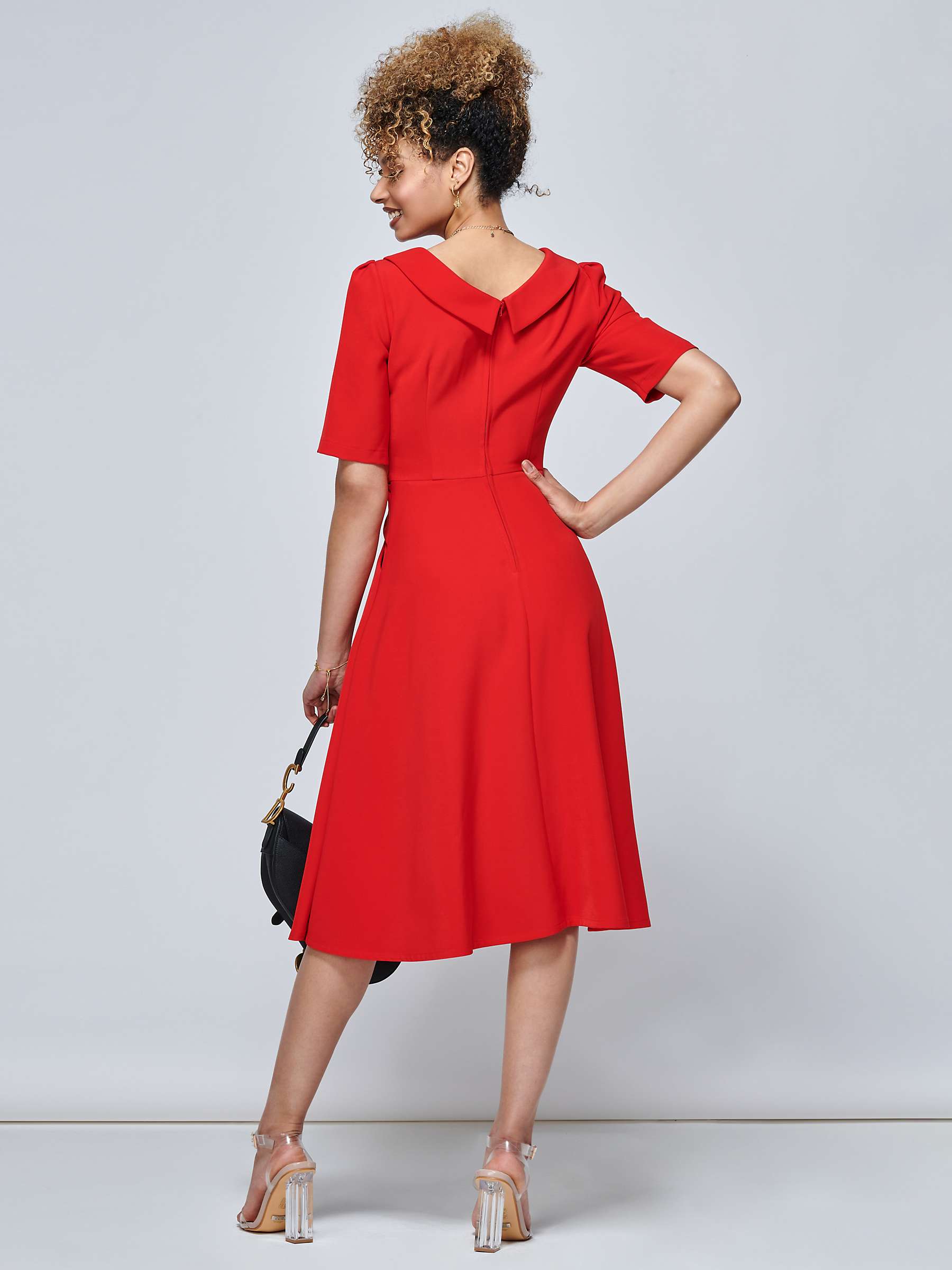 Buy Jolie Moi Beckie Fold Neck Dress Online at johnlewis.com