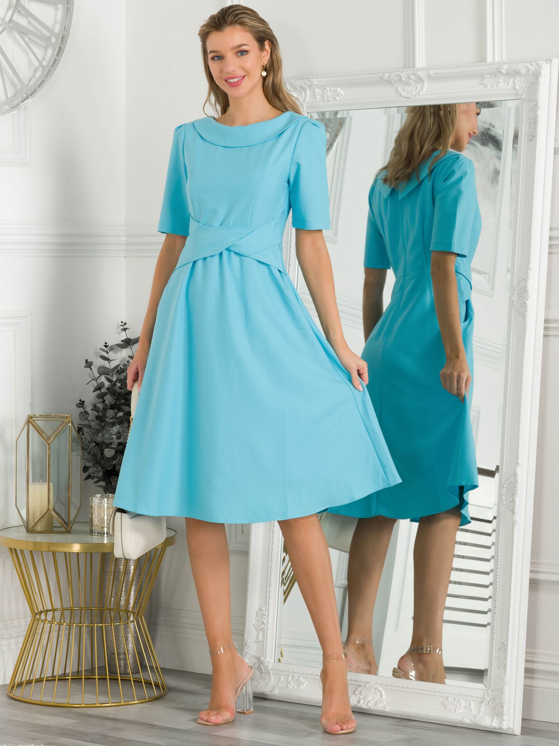 Buy Jolie Moi Anica Fold Neck Dress Online at johnlewis.com