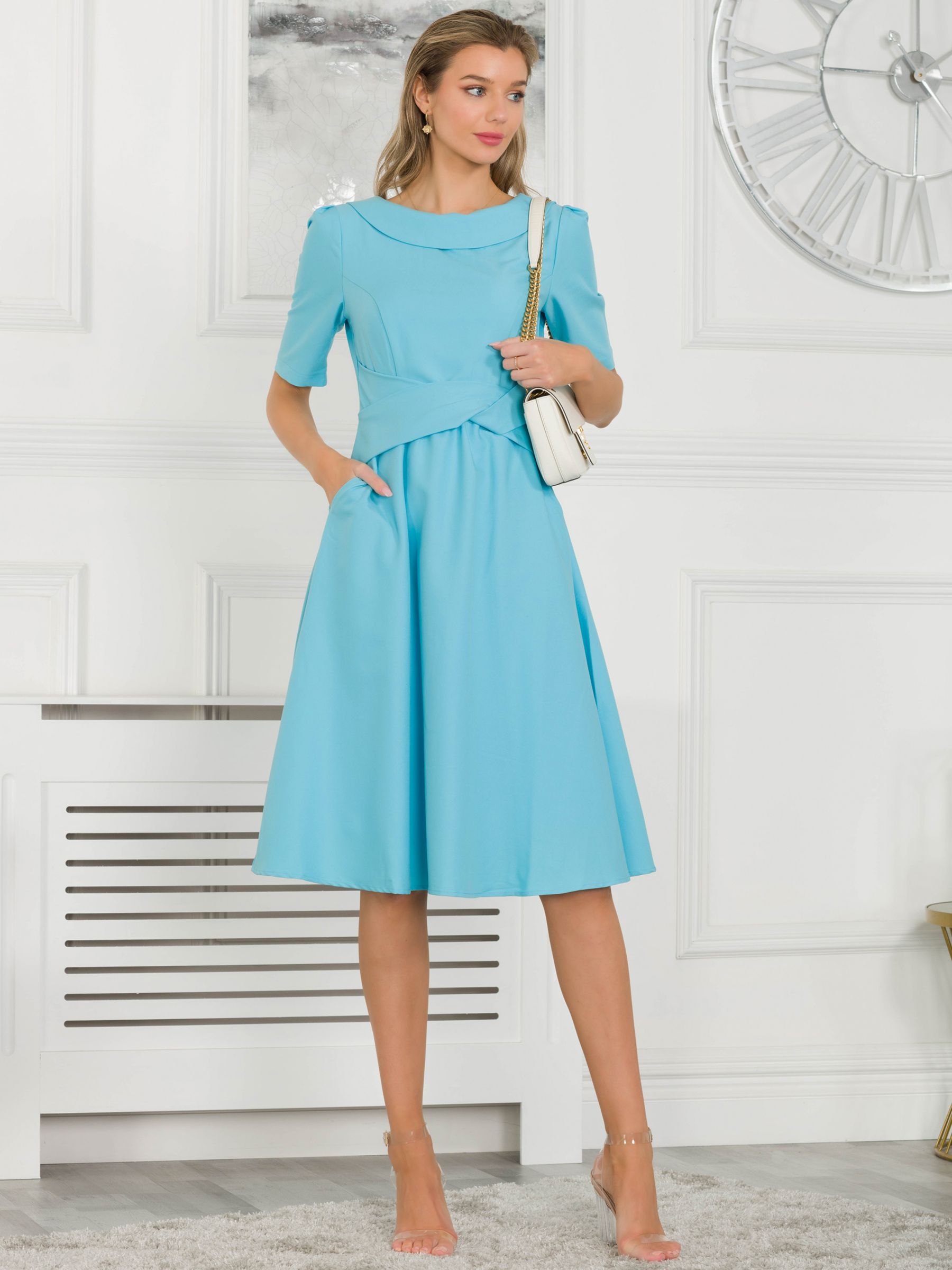 Buy Jolie Moi Anica Fold Neck Dress Online at johnlewis.com