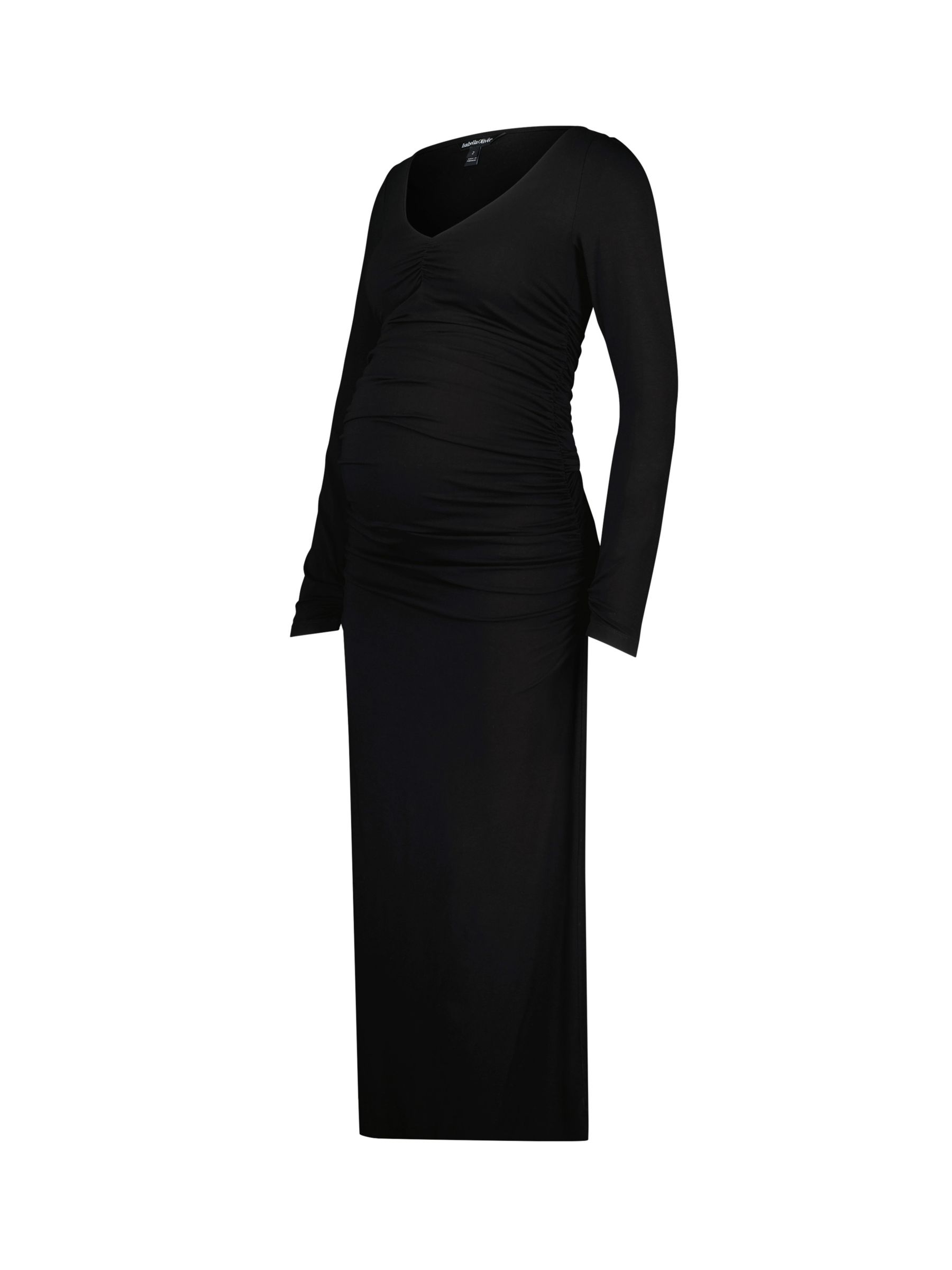Isabella Oliver Hyacinth Maternity Maxi Dress, Caviar Black, 4-6