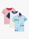 John Lewis Baby Crocodile Stripe Mix T-Shirts, Pack of 3