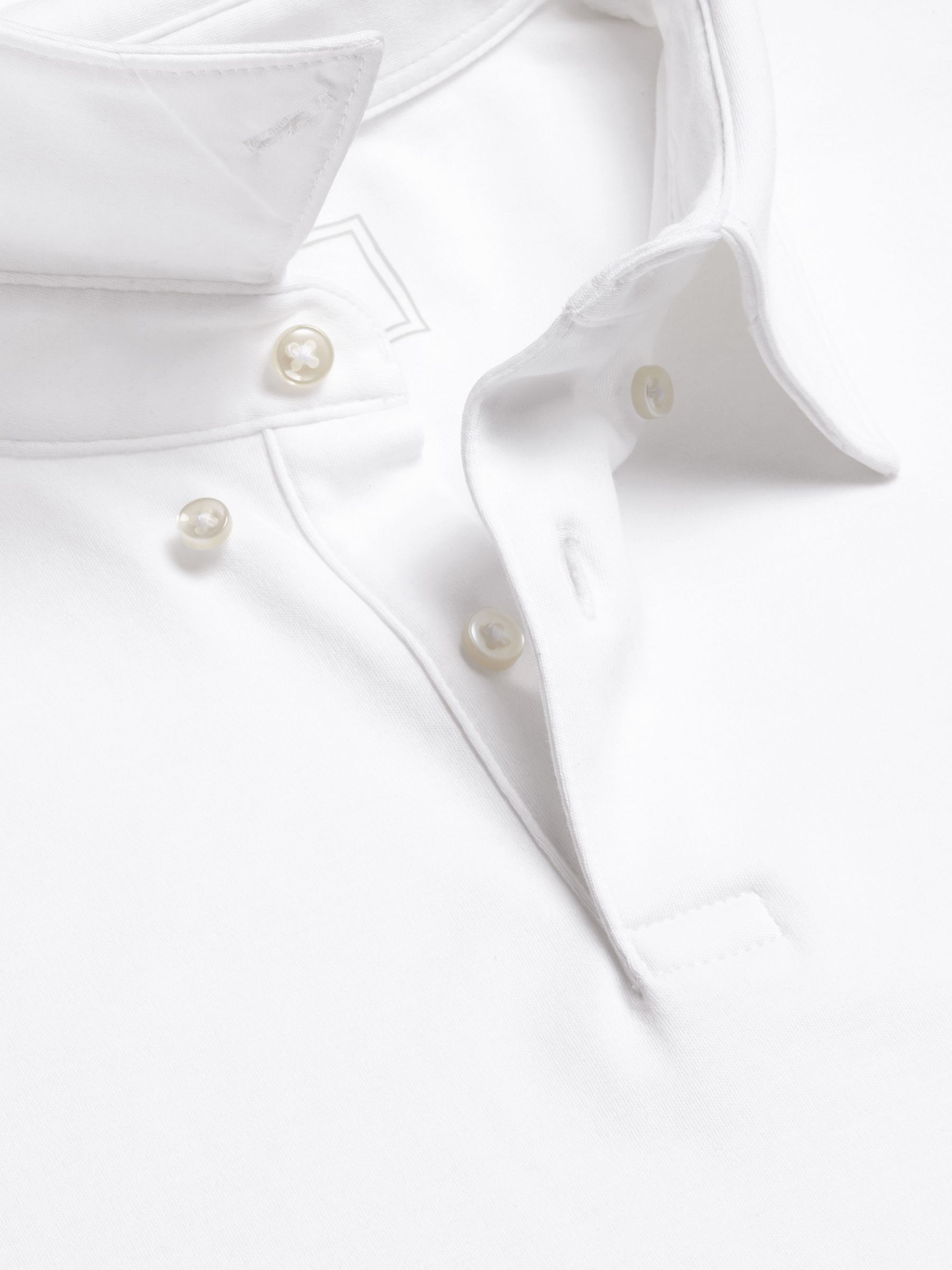 Charles Tyrwhitt Smart Jersey Short Sleeve Polo, White, M