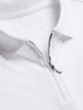 Charles Tyrwhitt Zip Neck Jersey Polo Shirt, White