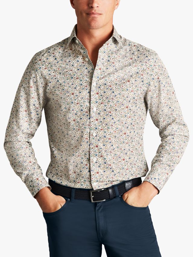 Charles Tyrwhitt Liberty Fabric Floral Semi-Cutaway Collar Shirt