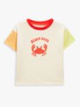 John Lewis ANYDAY Baby Beach Days Crab T-Shirt, Red/Multi