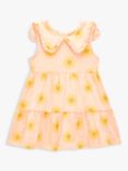 John Lewis ANYDAY Baby Sun Print Collar Frill Tiered Dress, Multi