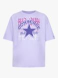 Converse Kids' Graphic Print Logo T-Shirt, Violet