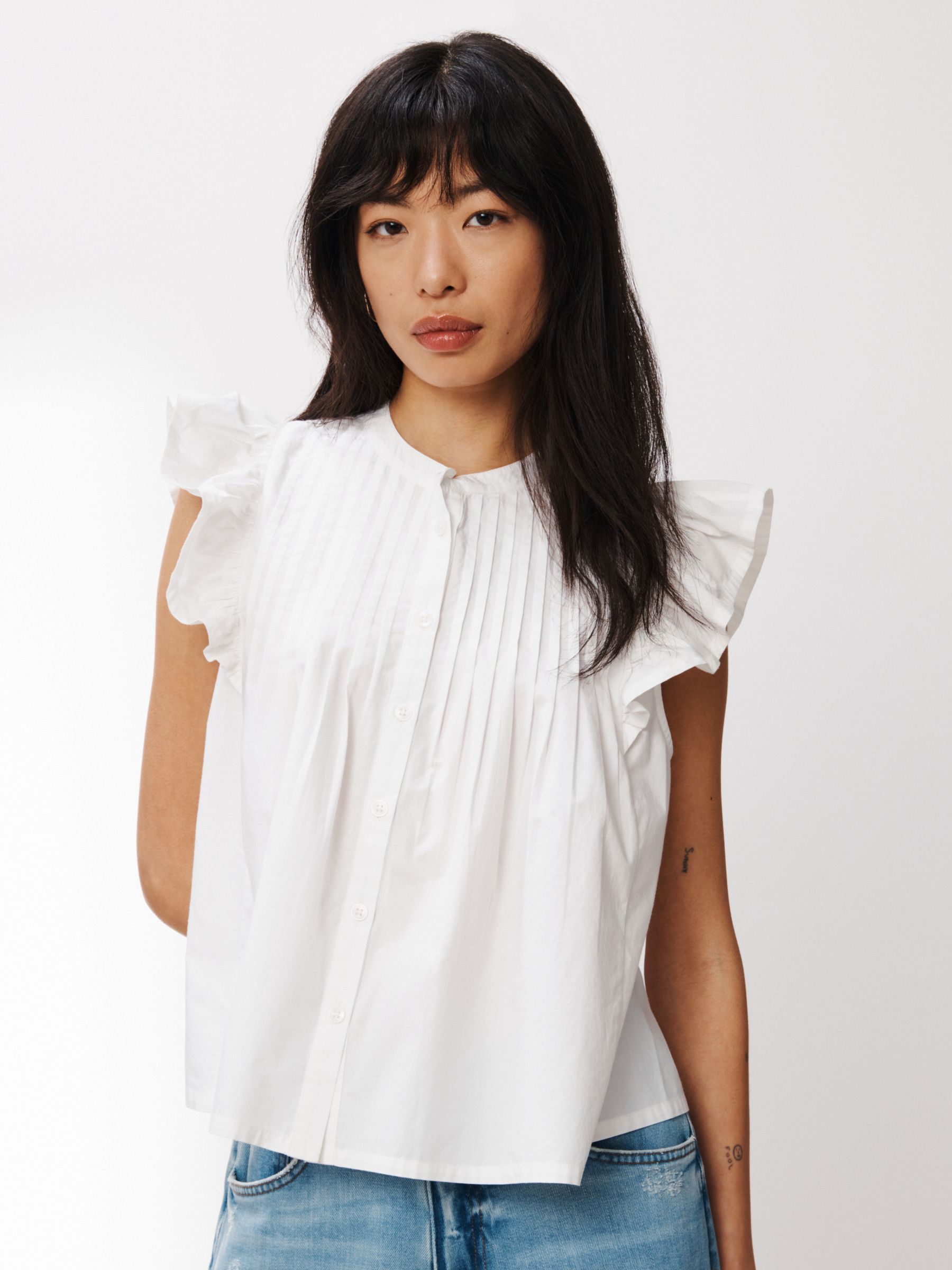 John Lewis Womens Top White At John Lewis And Partners 9148