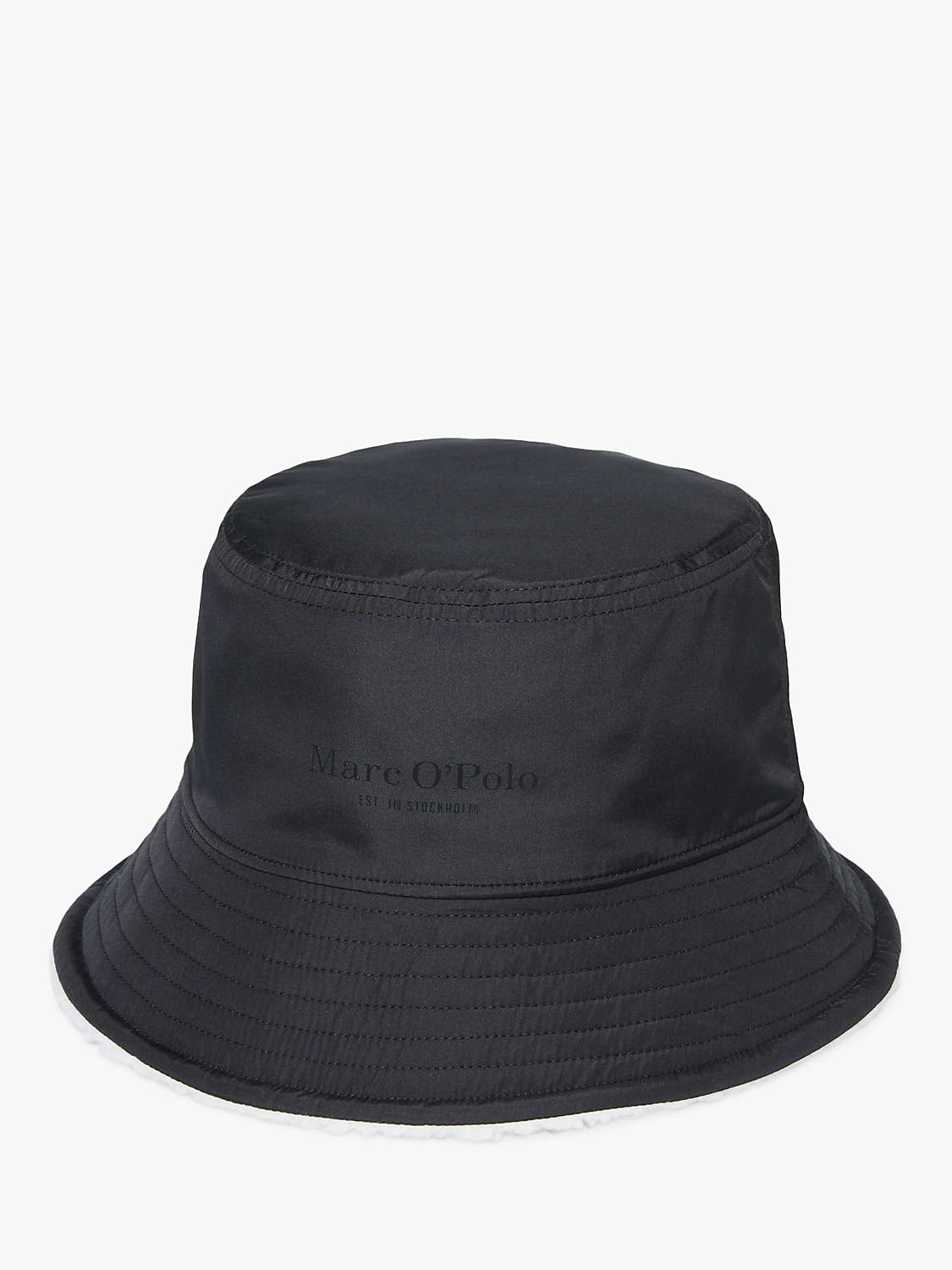 Buy Marc O'Polo Reversible Bucket Hat With Teddy Lining, Black Online at johnlewis.com