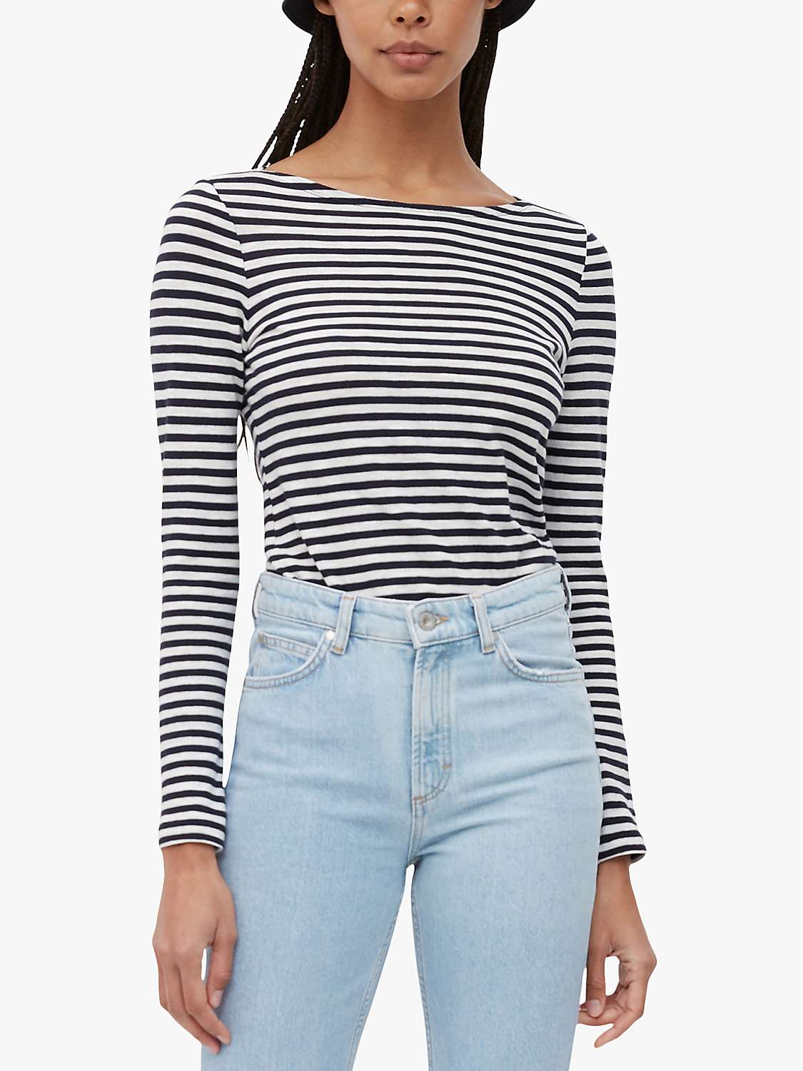 Buy Marc O'Polo Striped Boat Neck Cotton T-Shirt Online at johnlewis.com