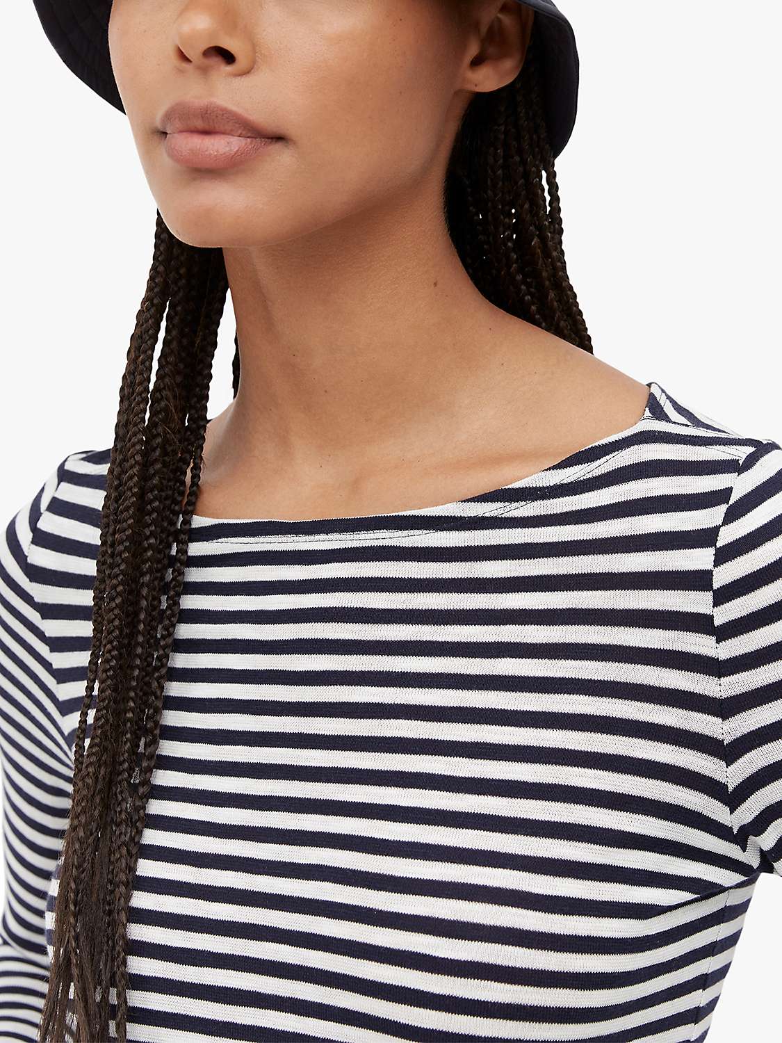 Buy Marc O'Polo Striped Boat Neck Cotton T-Shirt Online at johnlewis.com
