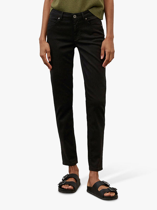 Marc O'Polo Mid Waist Slim Jeans, Black