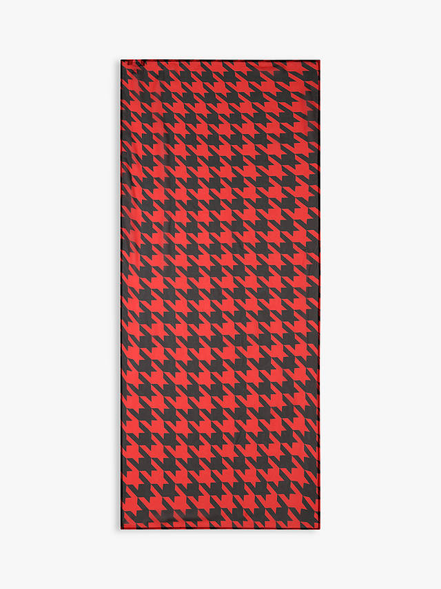 HotSquash Check Chiffon Scarf, Red/Black