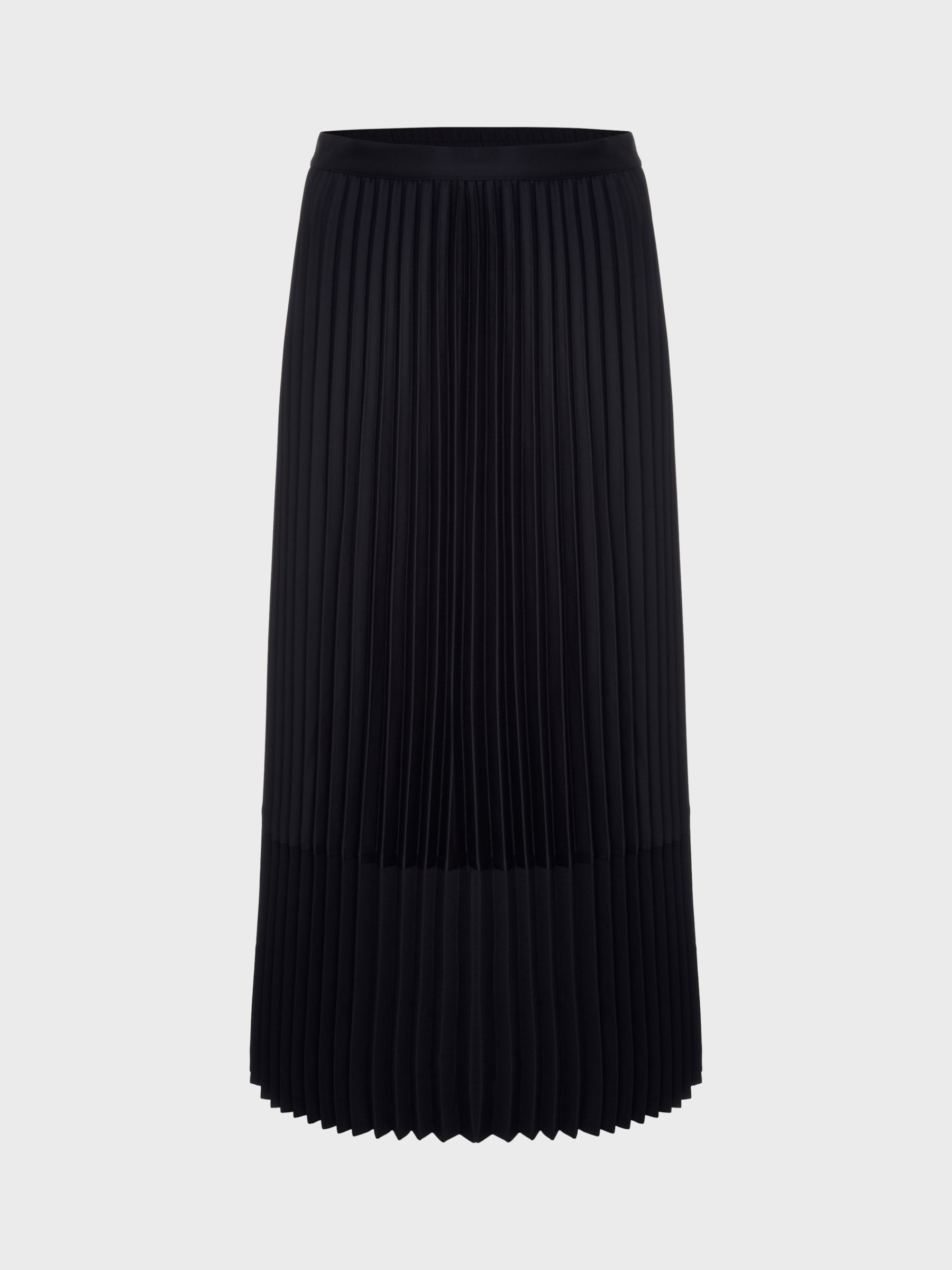 Hobbs Thandie Pleated Midi Skirt, Navy at John Lewis & Partners