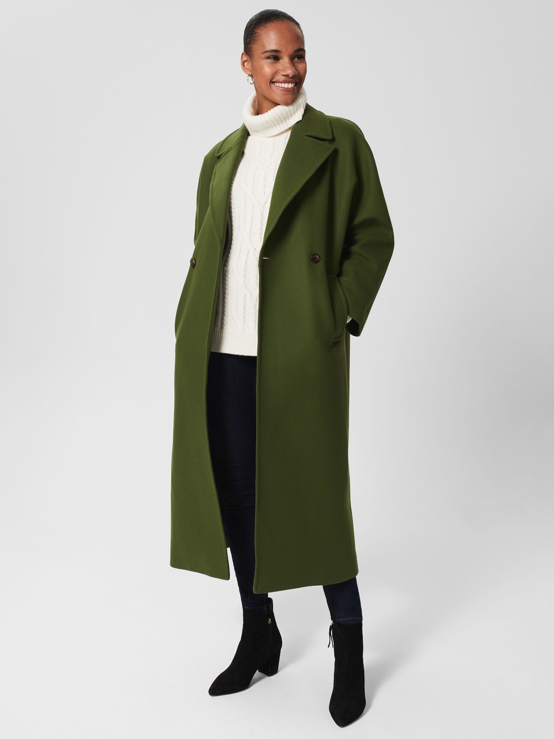 Green wool hot sale blend coat