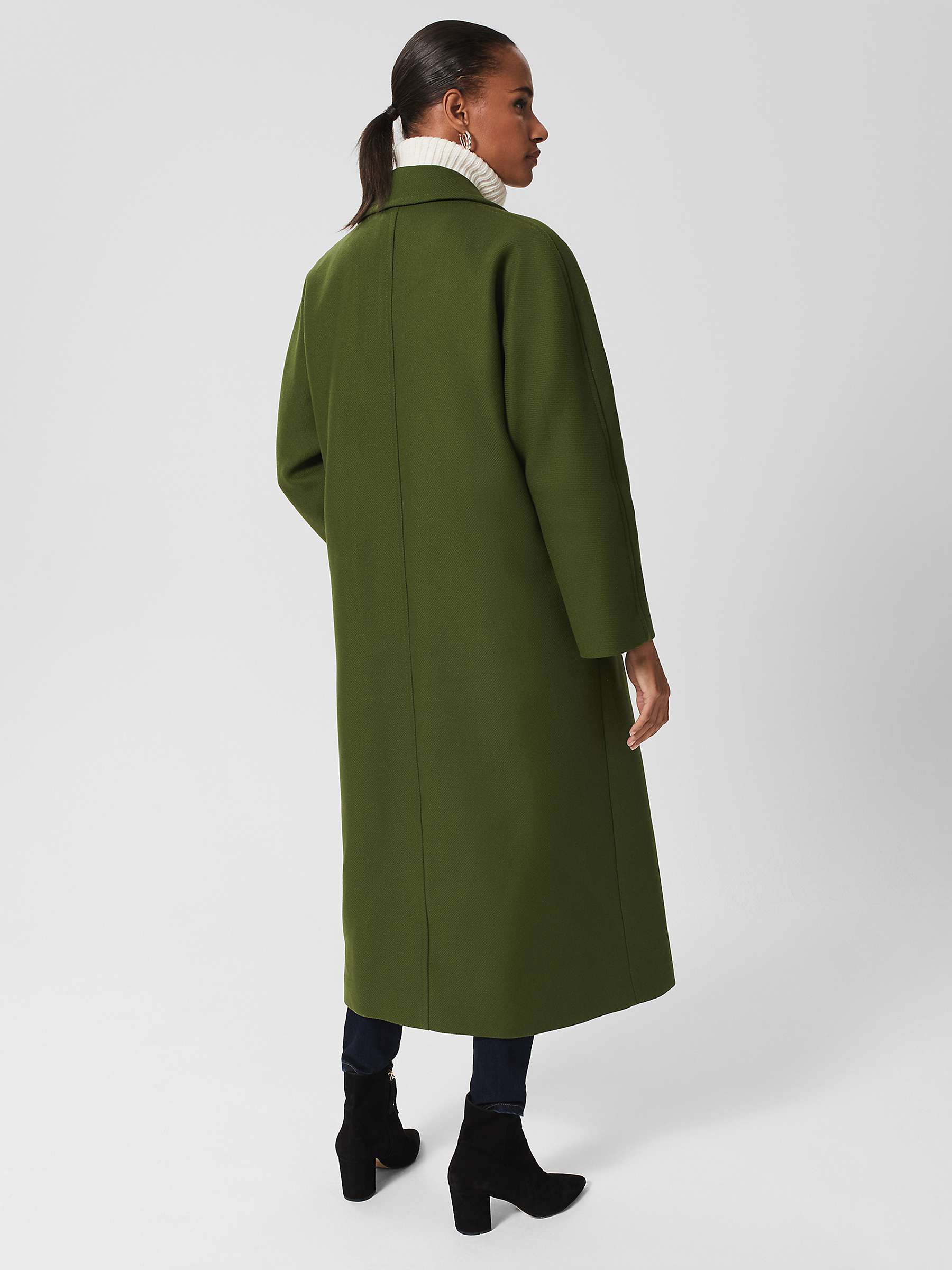 Buy Hobbs Carine Wool Blend Coat, Green Online at johnlewis.com