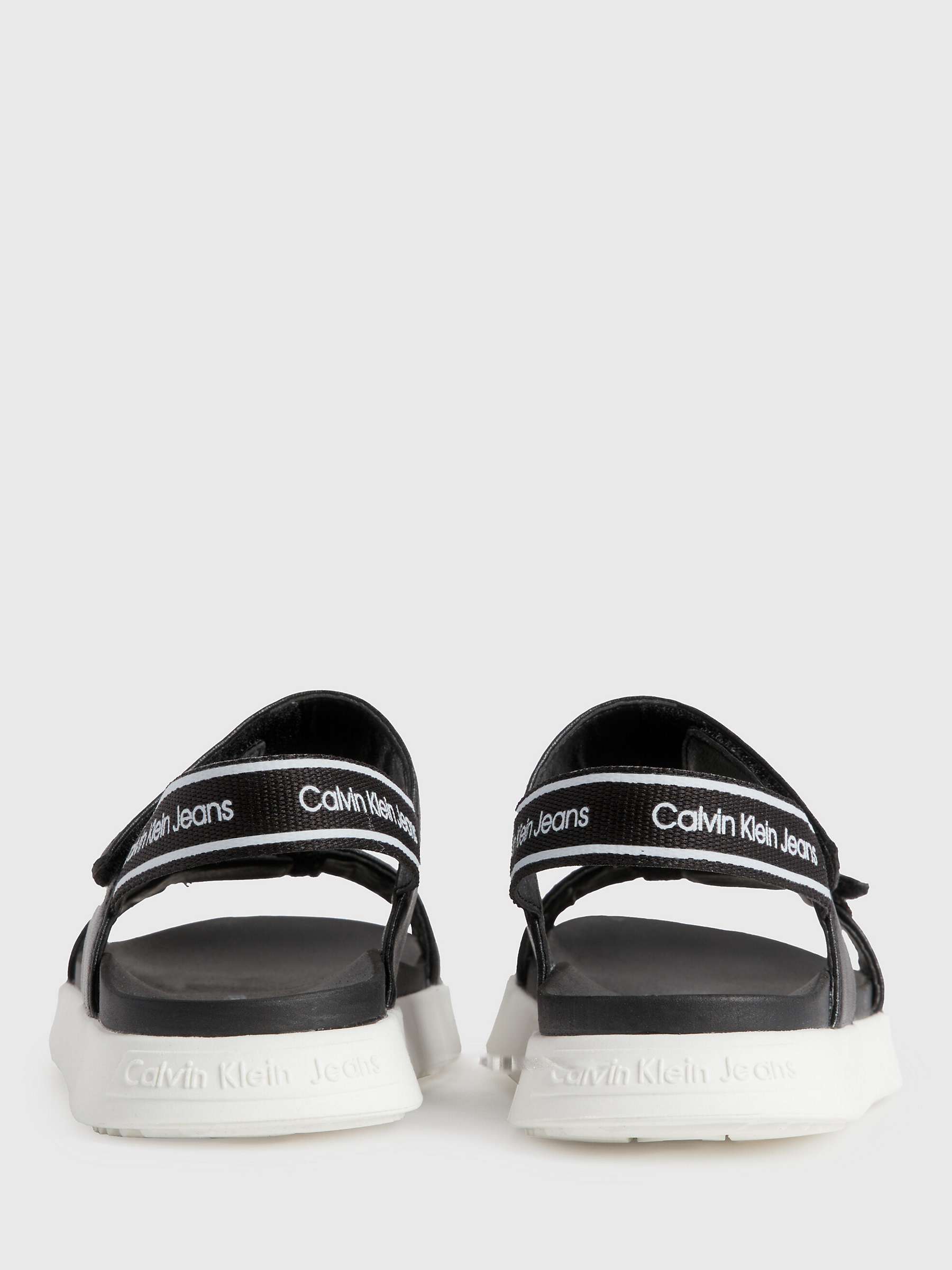 Buy Calvin Klein Kids' Logo Rip Tape Sandals, Black Online at johnlewis.com