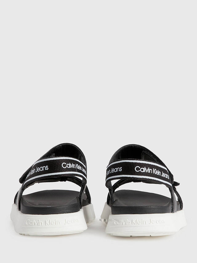 Calvin Klein Kids' Logo Rip Tape Sandals, Black