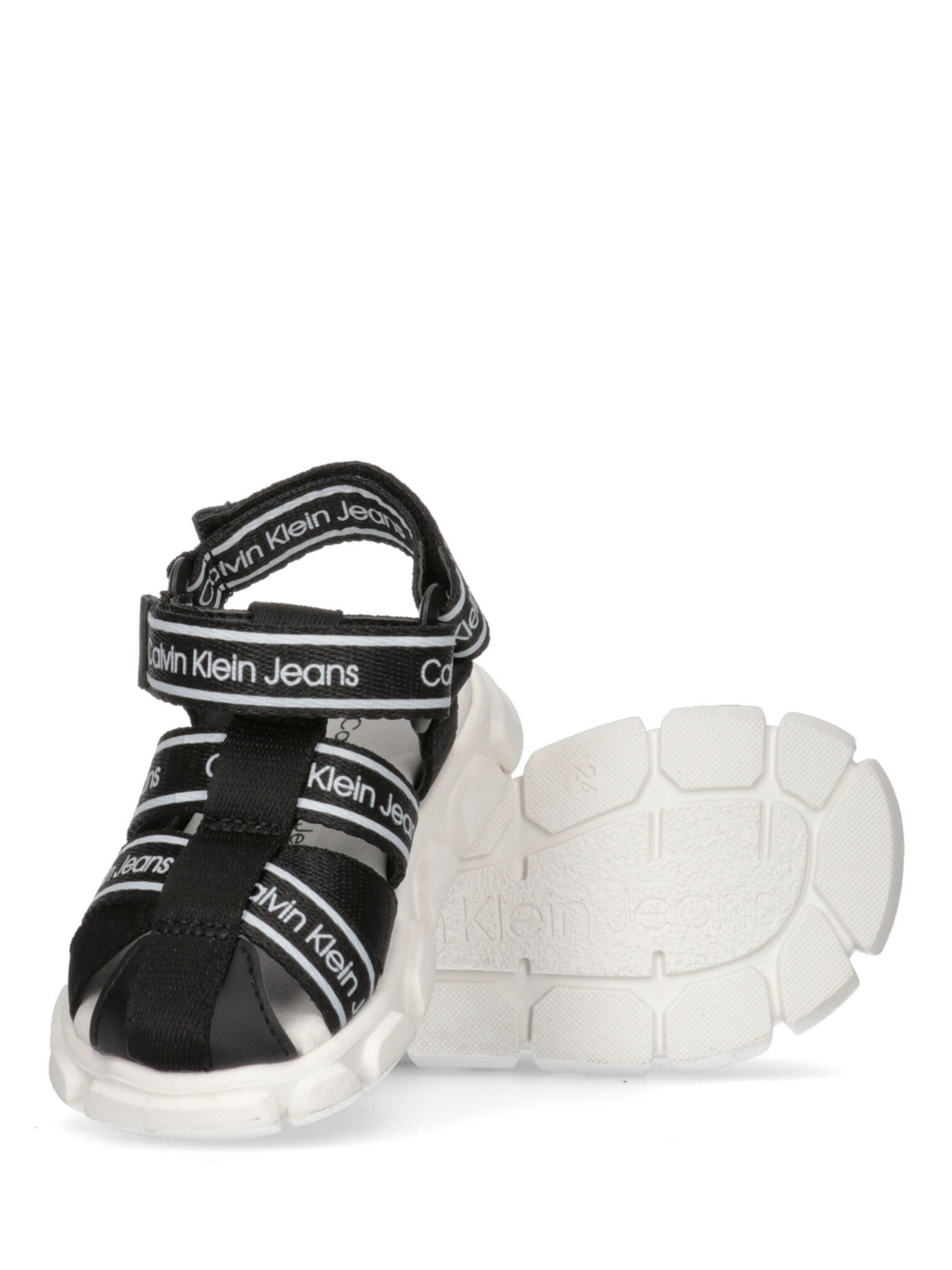 Buy Calvin Klein Kids' Velcro Sandals, Black Online at johnlewis.com