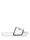 Calvin Klein Kids' Logo Pool Sliders, White/Black