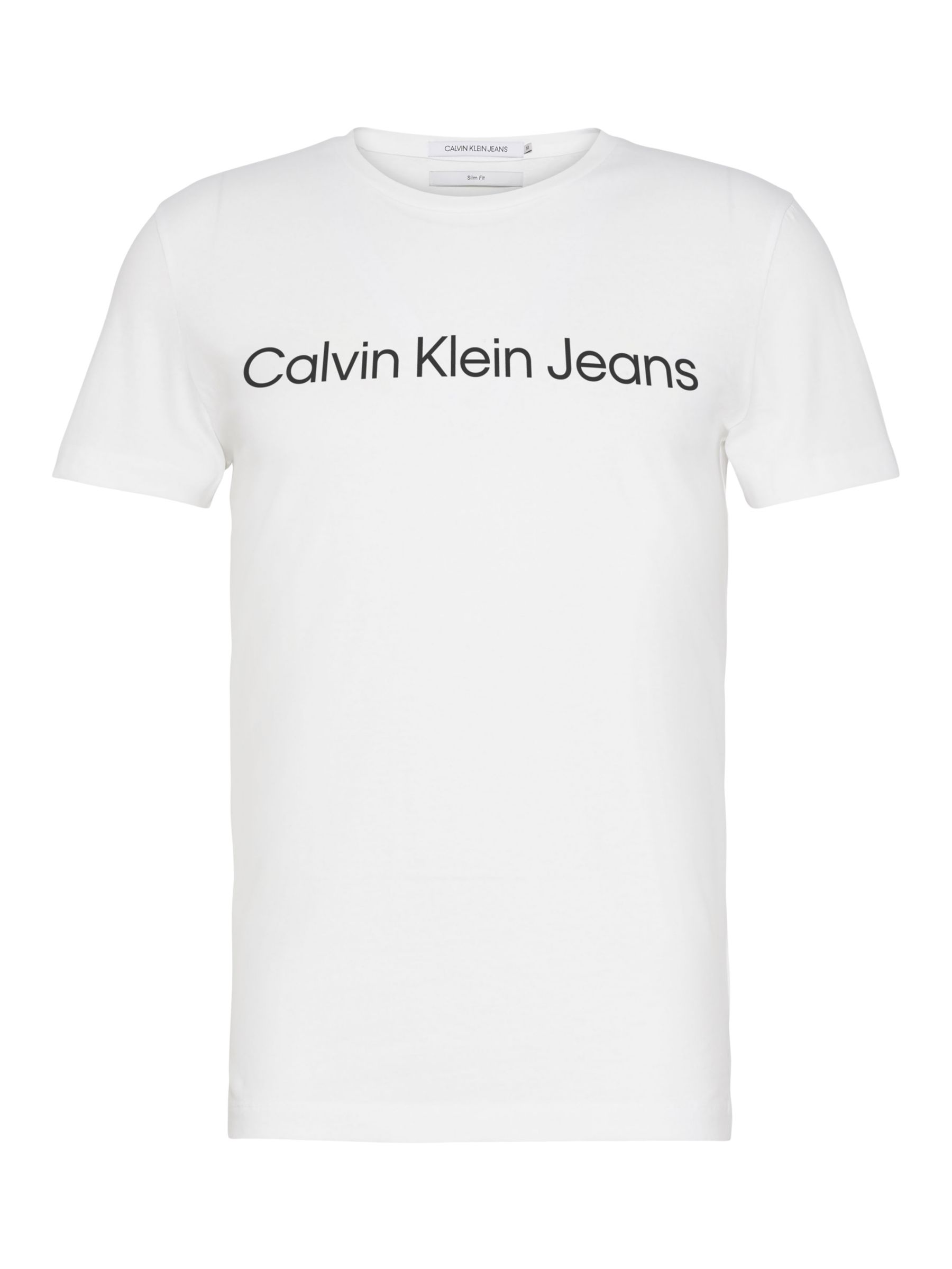 Calvin Klein Jeans Core Logo T-Shirt, Bright White at John Lewis & Partners