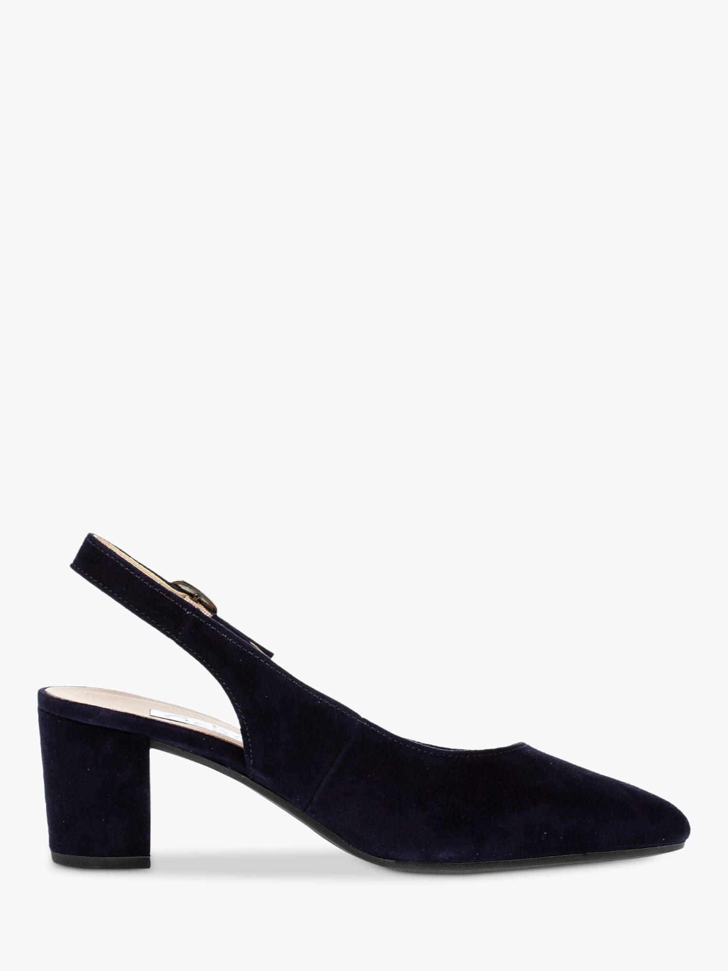 Gabor Helmsdale Suede Heeled Court Shoes, Atlantic, 3