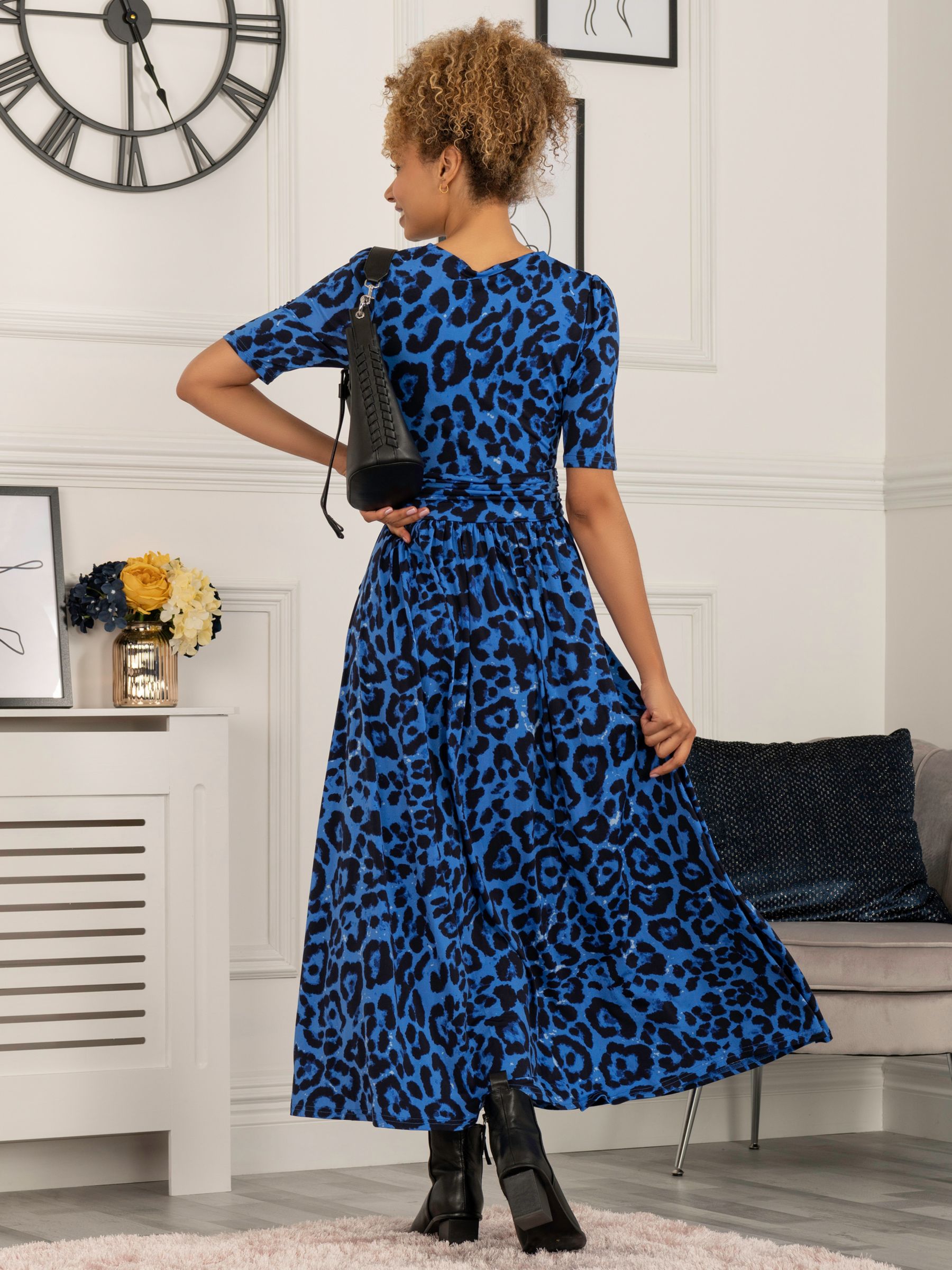 Buy Jolie Moi Elisha Animal Print Maxi Dress, Cobalt/Multi Online at johnlewis.com