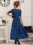 Jolie Moi Elisha Animal Print Maxi Dress, Cobalt/Multi