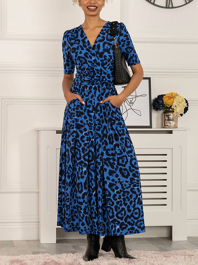 Jolie Moi Elisha Animal Print Maxi Dress, Cobalt/Multi at John Lewis ...