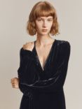 Ghost Sophia Silk Blend Midi Dress, Black