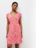 John Lewis Tangier Ikat Mini Kaftan Dress, Pink/Ivory