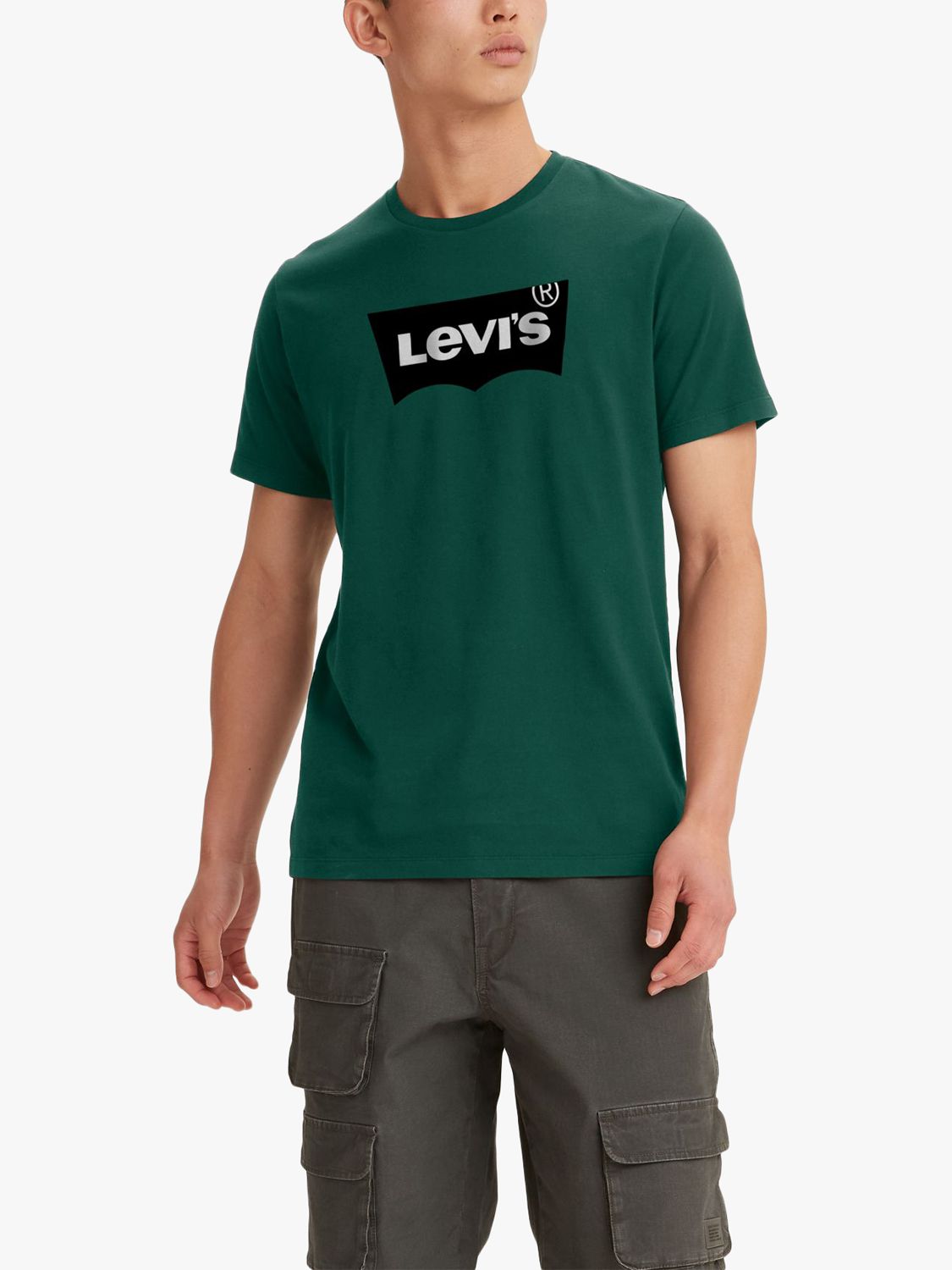 Levi's Original Batwing Logo T-Shirt, Extension Evergreen at John Lewis &  Partners