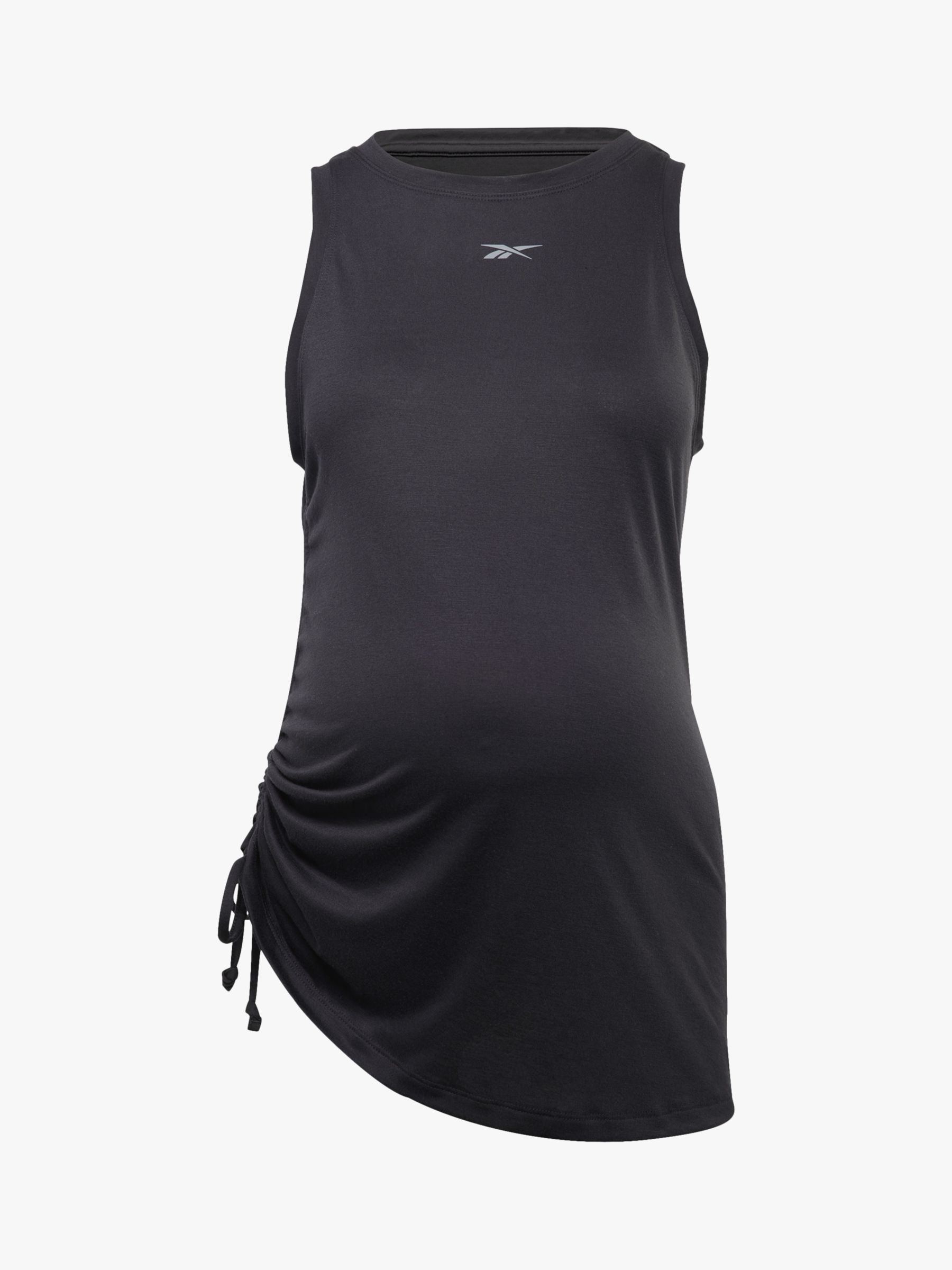 Reebok Maternity Drawstring Gym Vest, Black, XS