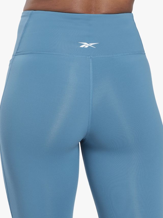 Reebok Lux 3/4 Gym Leggings, Steely Blue, XS