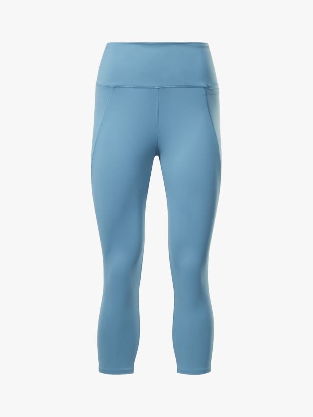 Reebok Lux 3/4 Gym Leggings, Steely Blue, XS