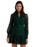 Forever New Eden Floral Lace Mini Dress, Green