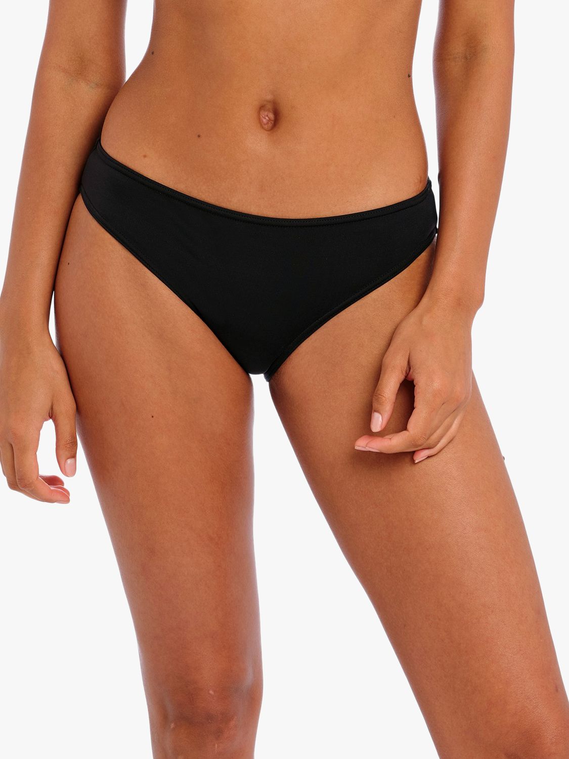 Freya Jewel Cove Plain Bikini Bottoms, Black, S