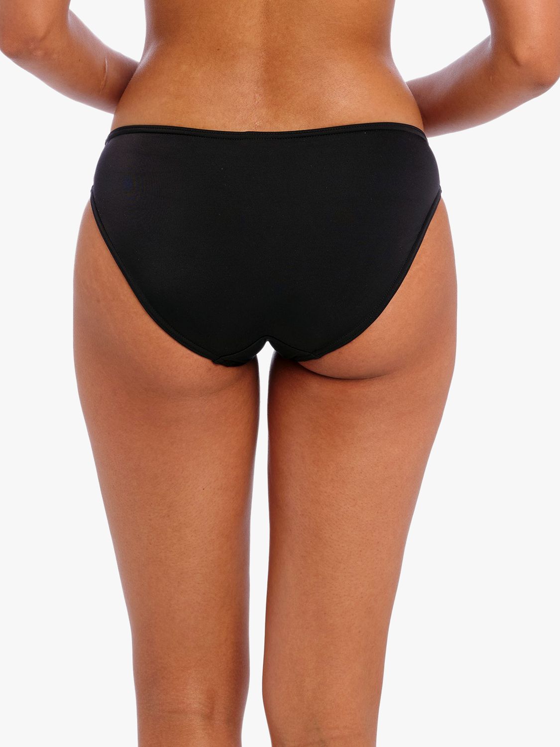 Freya Jewel Cove Plain Bikini Bottoms, Black, S